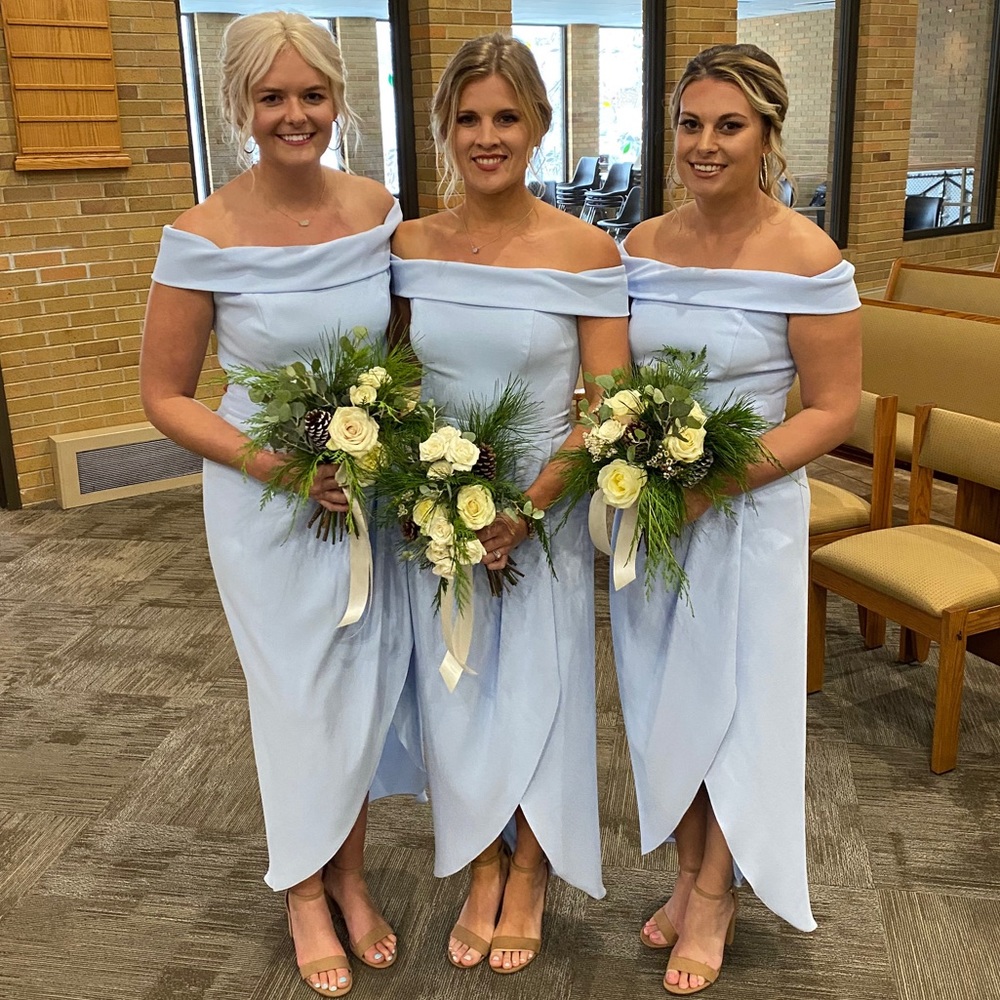 Light blue bridesmaid dress